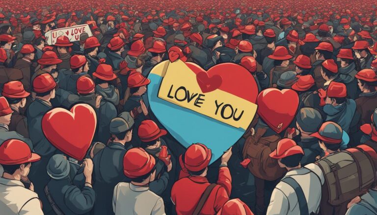 Say 'I Love You' humorously at First Protest Anniversaries
