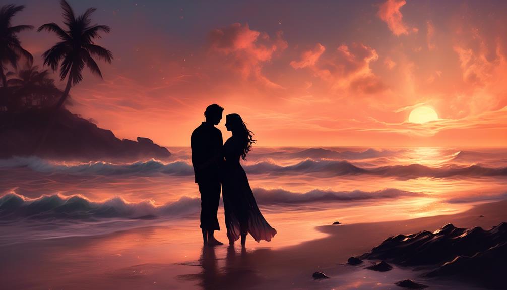romantic love story beach